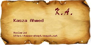 Kasza Ahmed névjegykártya